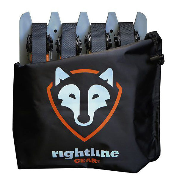 Ratchet straps in a storage bag